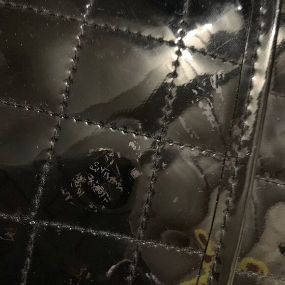 Kim KARDASHIANS PATENT BLACK HANDBAG - Picture 4 of 8